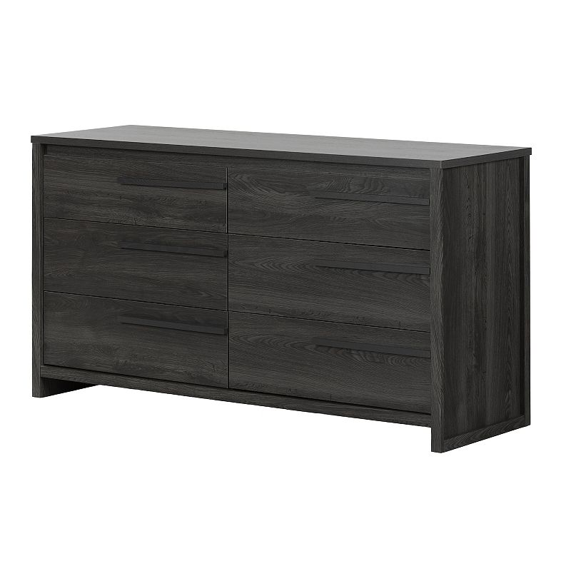 South Shore Reevo 6-Drawer Double Dresser, Grey