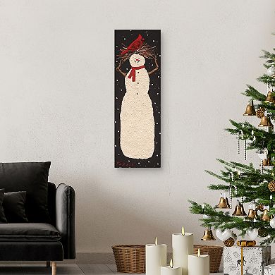 Master Piece Tall Snowman with Cardinal Wall Decor