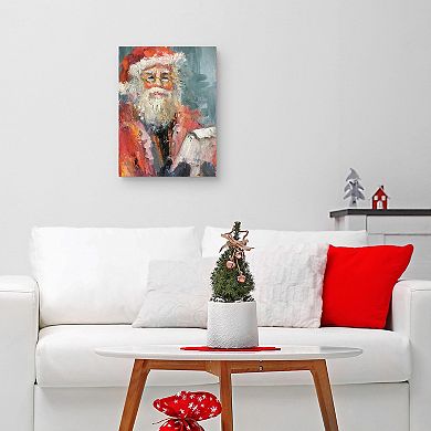 Master Piece Santa with List by J S Taylor Canvas Wall Art