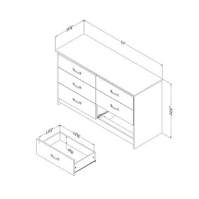 South Shore Tassio 6-Drawer Double Dresser