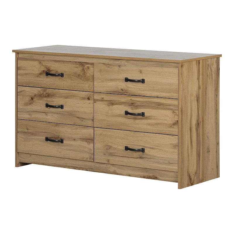 South Shore Tassio 6-Drawer Double Dresser, Brown