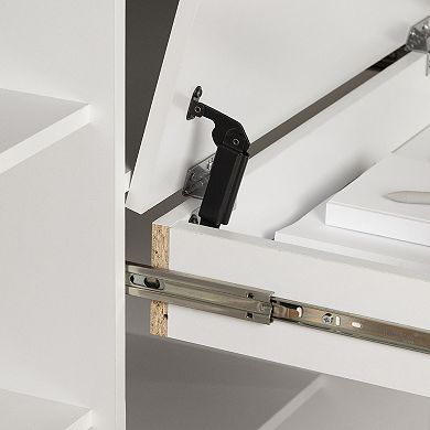 South Shore Tiara Twin Loft Bed with Desk