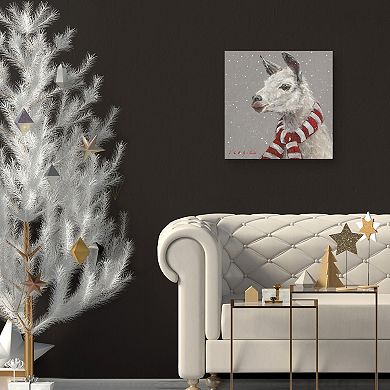 Master Piece Llama with Red & White Scarf Wall Decor