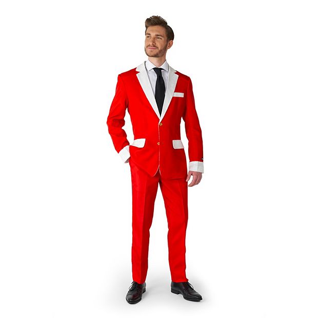 Men s Suitmeister Modern Fit Santa Faux Fur Christmas Novelty Suit Set