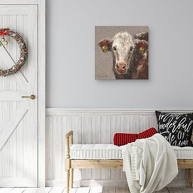 Master Piece Patty the Brown Christmas Cow Wall Decor