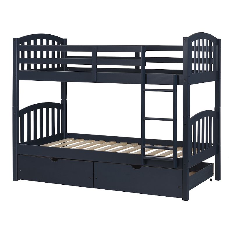 54019574 South Shore Ulysses Twin Bunk Bed & Rolling Drawer sku 54019574