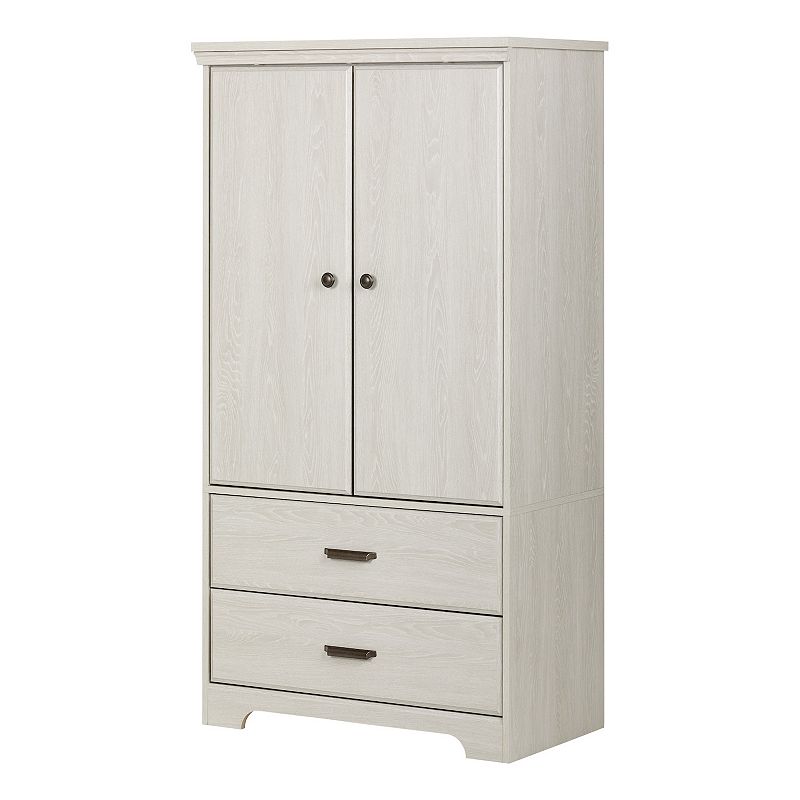 46898609 South Shore Versa 2-Door Armoire with Drawers, Whi sku 46898609