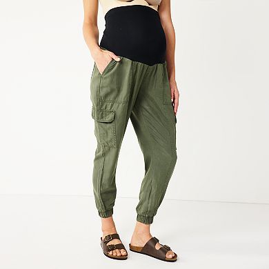 Maternity Sonoma Goods For Life® Over-the-Belly Twill Jogger Pants