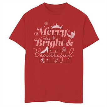Boys 8-20 Disney Princess Merry Bright And Beautiful Graphic Tee