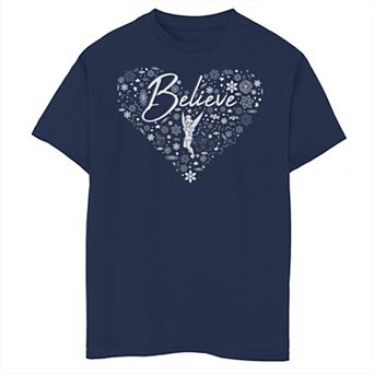 Disney's Peter Pan Tinkerbell Boys 6-20 Believe Snowflake Collage Graphic Tee