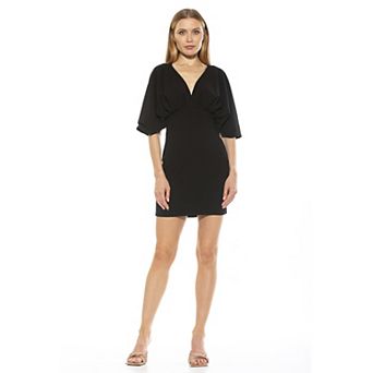 Women's ALEXIA ADMOR Deep V-Draped Mini Dress