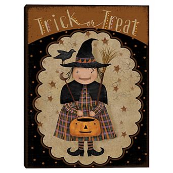Masterpiece Trick or Treat Witch by B Albert Canvas Wall Art