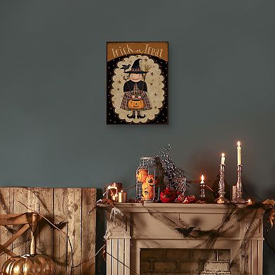 Masterpiece Trick or Treat Witch by B Albert Canvas Wall Art