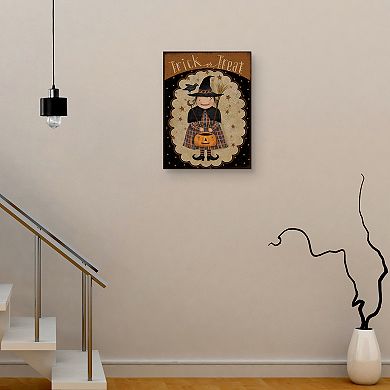 Masterpiece Trick or Treat Witch by B Albert Canvas Wall Art