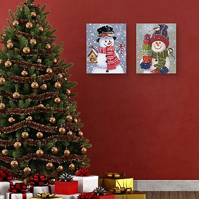 Master Piece Snowman with Presents & Top Hat Wall Decor