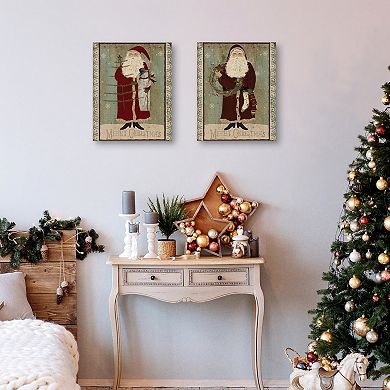 Master Piece Santa Snowman & Santa Wreath Wall Decor