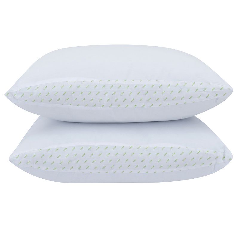 200 Thread Count Cotton Firm Support 2-pack Pillow Set, White, King