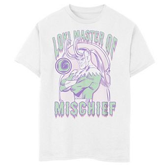 Boys 8-20 Marvel Loki Master Of Mischief Retro Portrait Graphic Tee