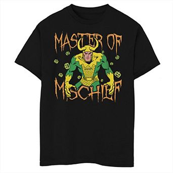 Boys 8-20 Marvel Master Of Mischief Vintage Loki Portrait Graphic Tee