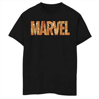 Boys 8-20 Marvel Halloween Themed Avengers Logo Fill Graphic Tee