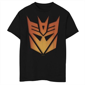 Boys 8-20 Transformers Decepticon Orange Hue Glow Logo Graphic Tee