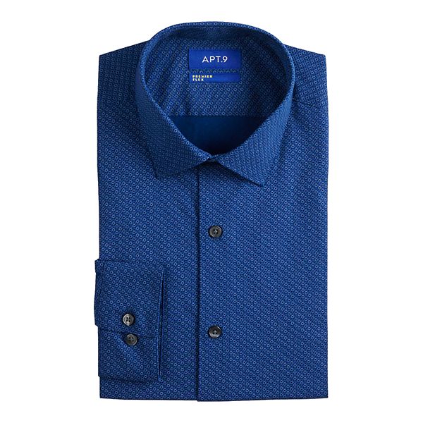 Men's Apt. 9® Premier Flex RegularFit SpreadCollar Dress Shirt