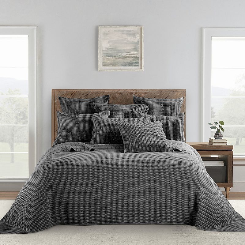 Levtex Home Mills Waffle Bedspread Set, Grey, King