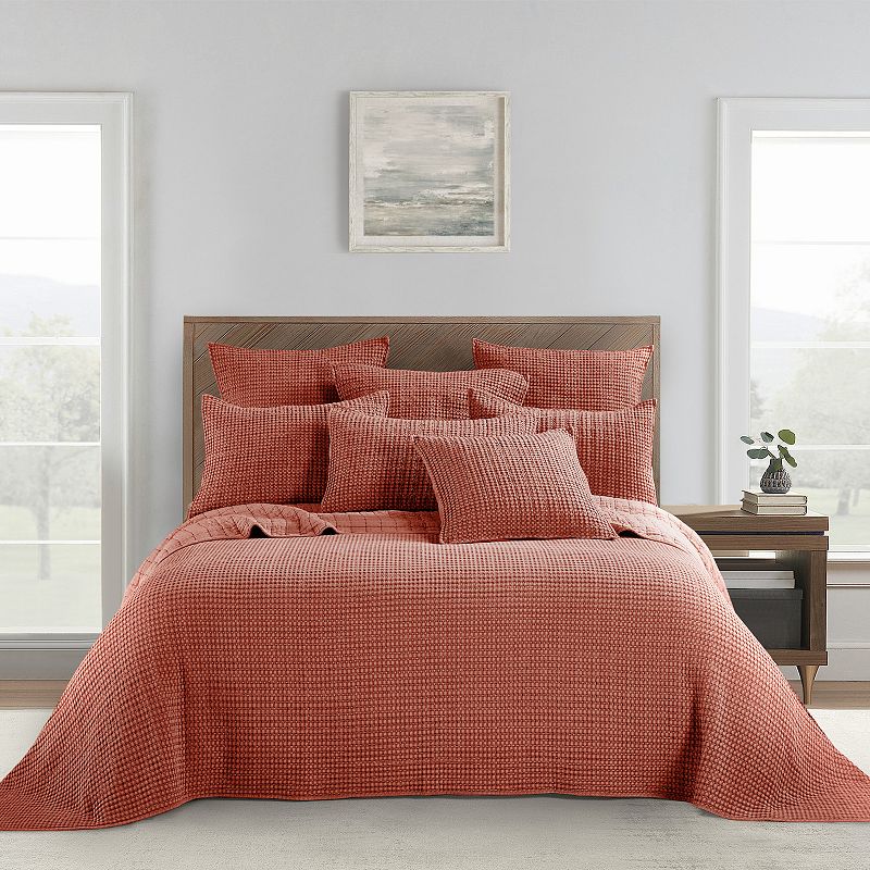 Levtex Home Mills Waffle Bedspread Set, Red, King