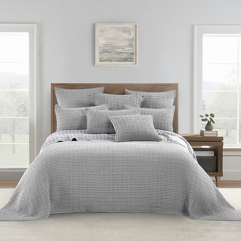 Levtex Home Mills Waffle Bedspread Set, Grey, Full