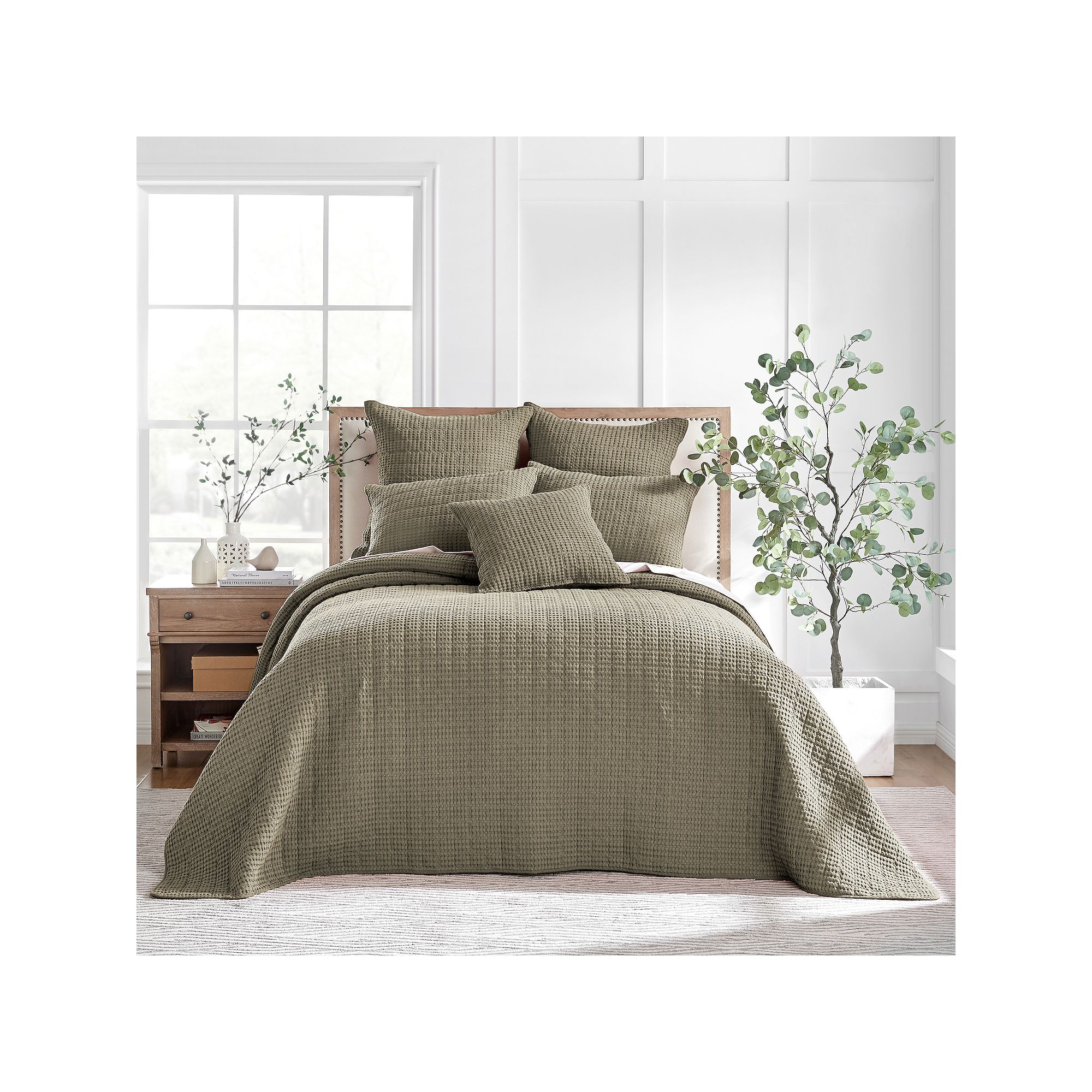 Levtex Home Mills Waffle Bedspread Set with Shams, Brown