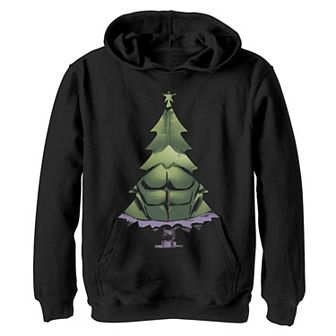 Boys 8-20 Marvel Christmas Avengers Hulk Tree Graphic Hoodie
