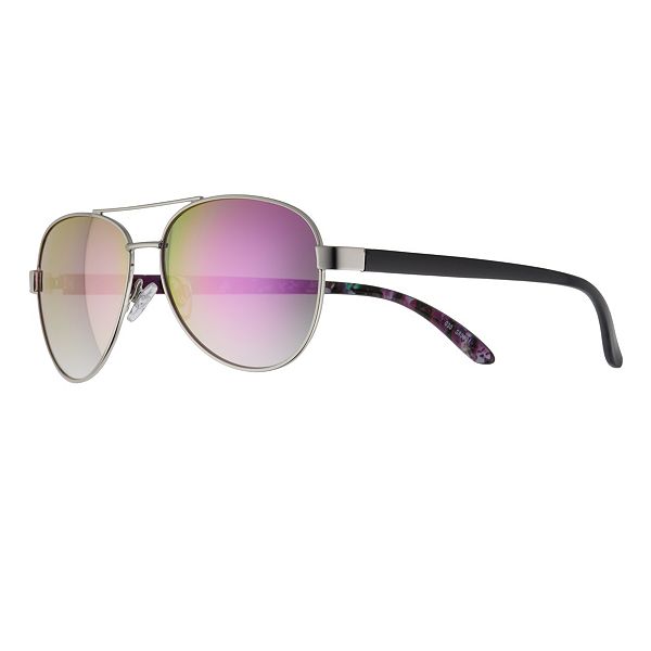 Women's Tek Gear® 58mm Aviator Mirrored Lens Sunglasses