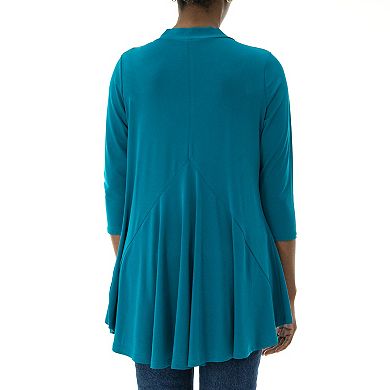 Women's Nina Leonard Godet-Back Draped Cardigan