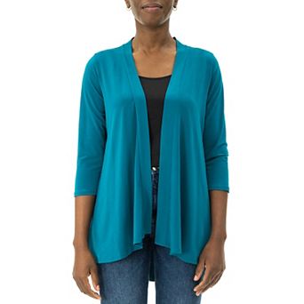Women's Nina Leonard Godet-Back Draped Cardigan