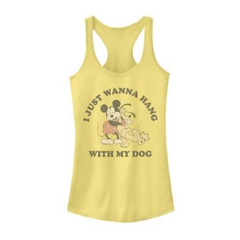 Disney's Mickey & Friends Juniors' "I Just Want To Hang With My Dog" Tank Top
