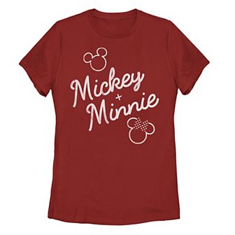 Disney's Mickey Mouse + Minnie Outline Juniors' Graphic Tee