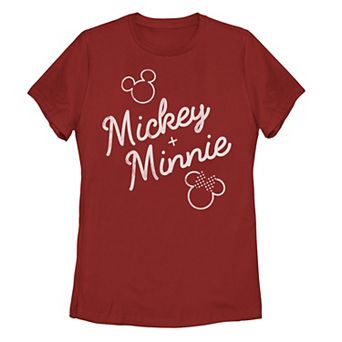 Disney's Mickey Mouse + Minnie Outline Juniors' Graphic Tee
