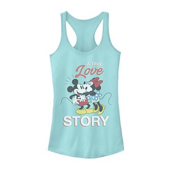 Disney's Mickey Mouse & Minnie True Love Story Juniors' Tank Top