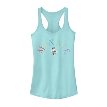Disney's Minnie Mouse Simple Text Juniors' Racerback Tank Top