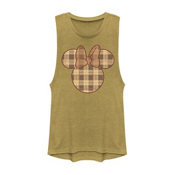 Disney's Mickey & Friends Juniors' Minnie Fall Plaid Fill Tank Top