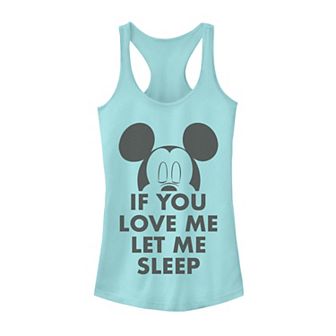 Disney's Mickey & Friends Juniors' Mickey If You Love Me Let Me Sleep Tank Top