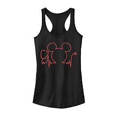 Mickey Mouse Women's Black Red Foil Tank Top-Small