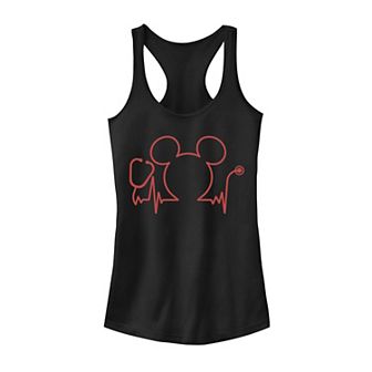 Disney's Nurse's Day Mickey Mouse Ears Stethoscope Heartline Tank Top