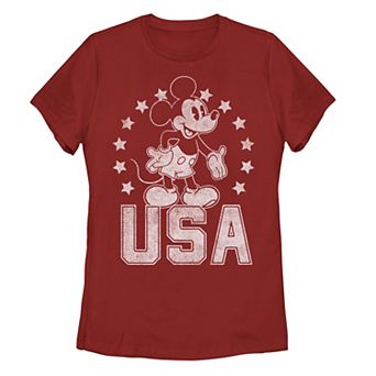 Disney's Mickey Mouse Juniors' Americana Stamp Portrait Tee