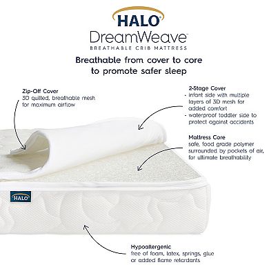 HALO DreamWeave Breathable Crib Mattress