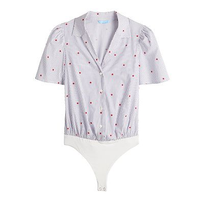 Women's DRAPER JAMES RSVP™ Print Bodysuit Shirt