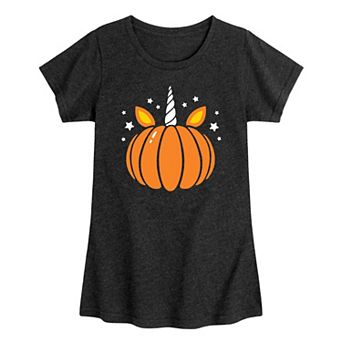 Girls 7-16 Halloween Unicorn Pumpkin Graphic Tee