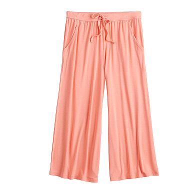 Women's Sonoma Goods For Life® Truly Soft Wide-Leg Cropped Pajama Pants