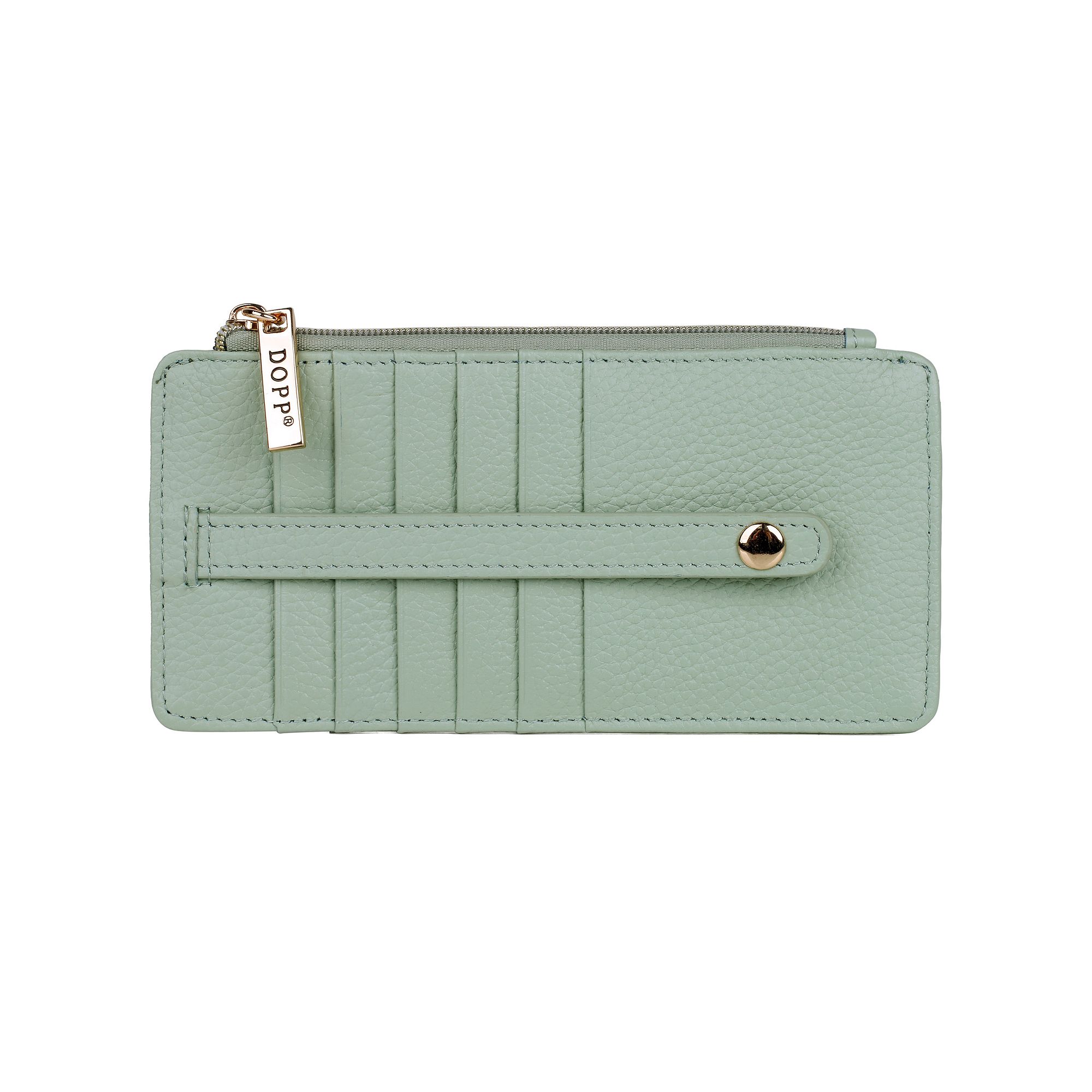 Dopp Pik-Me-Up Thin Leather Card Holder, Seafoam