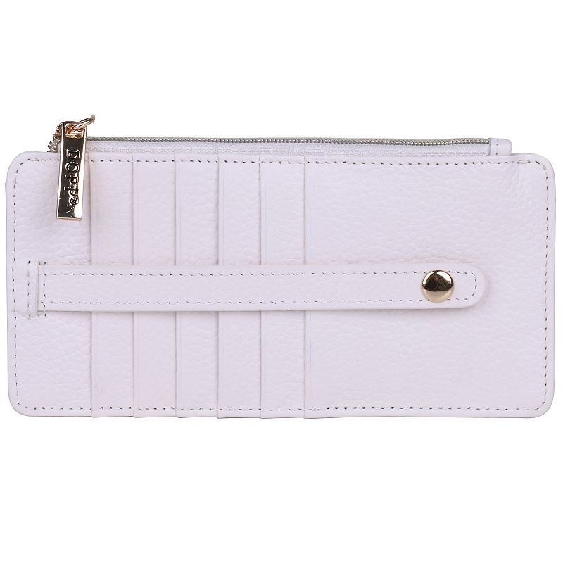 Dopp Pik-Me-Up Thin Leather Card Holder, Summer White